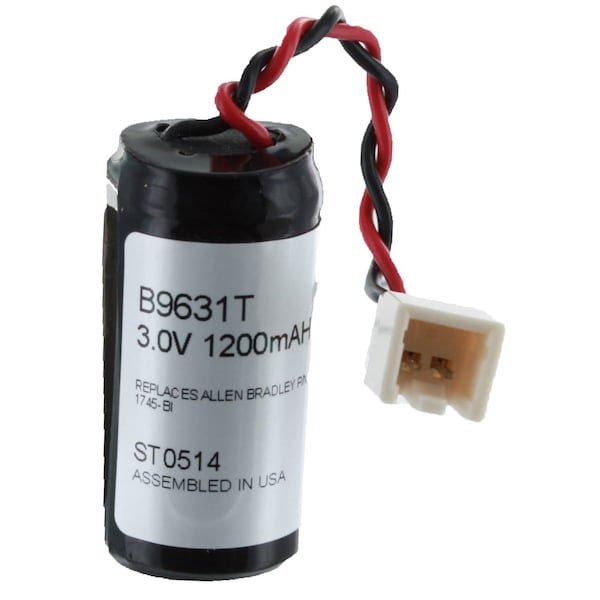 Exell Battery 3V PLC Backup Battery Allen Bradley 1745-B1 SLC-100 Replaces COMP-108 - EBPLC-108