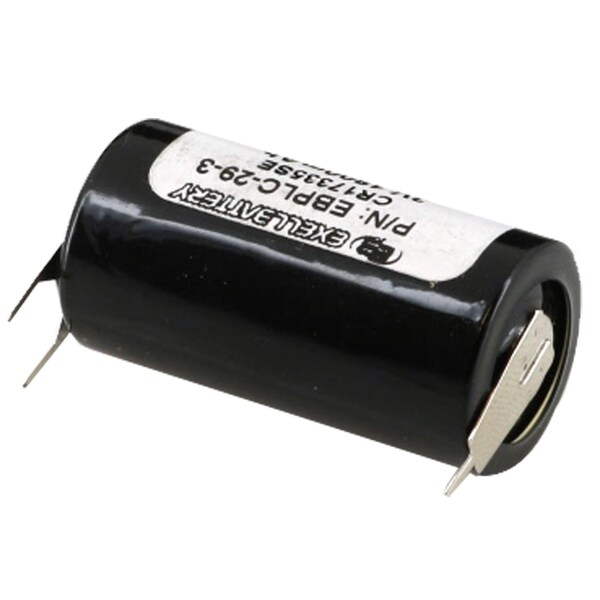 Exell Battery 3V Lithium PLC Computer Backup Battery COMP-29-3 Replaces CR17335SE-FT - EBPLC-29-3
