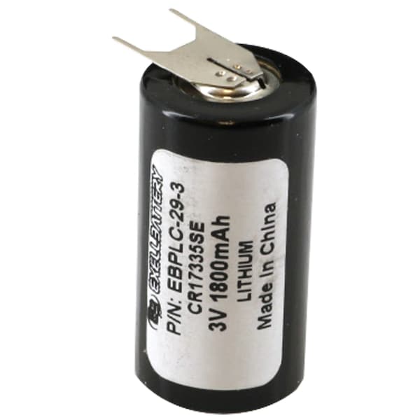 Exell Battery 3V Lithium PLC Computer Backup Battery COMP-29-3 Replaces CR17335SE-FT - EBPLC-29-3