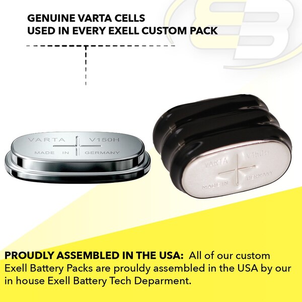 Exell Battery NiMH Battery Pack 3.6V No Pins for Memory Back Up - 3/V150H