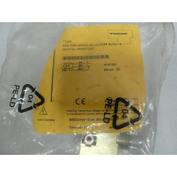 Campo magnético Turck 10-30V-DC Otro Sensor - BIM-IKM-AP6X2-H1141/S34 W/KLI-5