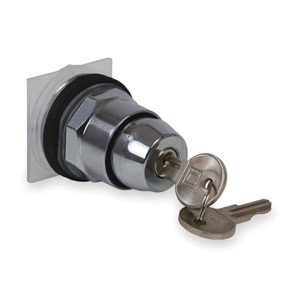 Interruptor selector no iluminado Schneider Electric, 30 mm, 2 posiciones, con llave - 9001KS12K3