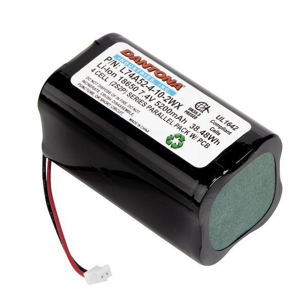 Dantona Battery, L74A52-4-10-2WX - L74A52-4-10-2WX