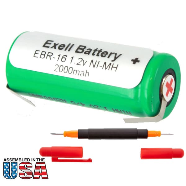 Exell Battery Razor Battery For Norelco 424XL/A, 482XL/A 484XL/A, 486XL/A - EBR-16