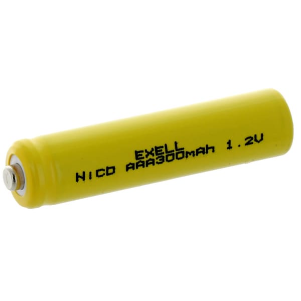Exell Battery AAA 1.2V 300mAh Button Top Rechargeable Battery for DIY, Radios, Power Packs - EBC-309
