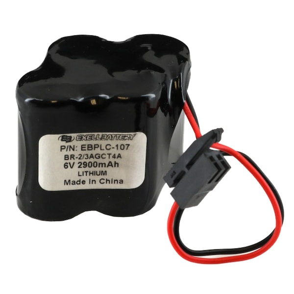Exell Battery Exell PLC Computer Backup Battery CUSTOM-107 A98L00310025 BR-2/3AGCT4A - EBPLC-107
