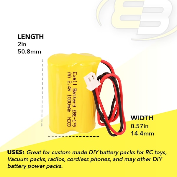 Exell Battery Emergency Lighting Battery Fits Exitronix Exit Signs 10010034 10010036 - EBE-179