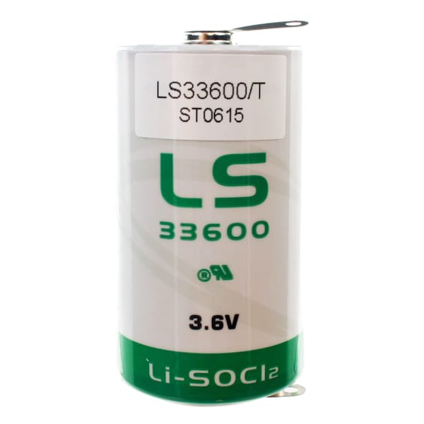 Saft LS33600_TAB D Battery 3.6V 1700mAh Lithium replaces 61104501 6EW1 and more - LS33600_TAB