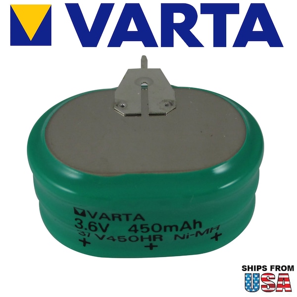 Varta 3.6V 450mAh 3 Pin Battery 55945-303-059 for energy harvesting backup - 3/V450HR