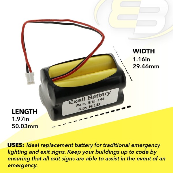 Exell Battery Baby Monitor Battery Fits Summer Infant 02090 0209A 0210A - EBE-143
