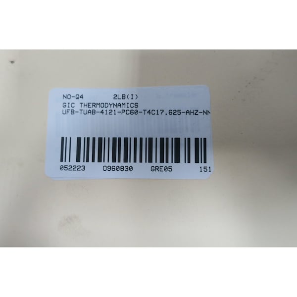 Termodinámica Gic 17-5/8 pulgadas 1/4 pulgadas Rtd - UFB-TUAB-4121-PC60-T4C17.625-AHZ-NN