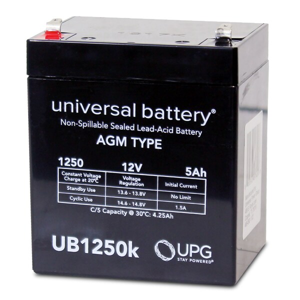 Upg Sealed Lead-Acid Battery, 12V, Lead Acid Chemistry - D5741