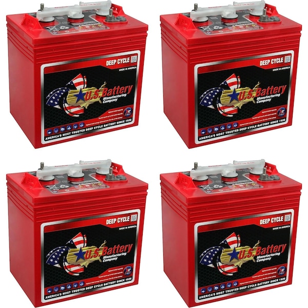 U.S. Battery US-2200-XC2 6V 232Ah Deep Cycle Flooded Battery Group GC2, 4PK - US 2200 XC2