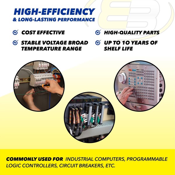 Exell Battery 3.6V PLC Computer Backup Battery Replaces COMP-172 34C6127 BR2/3AC2P - EBPLC-172