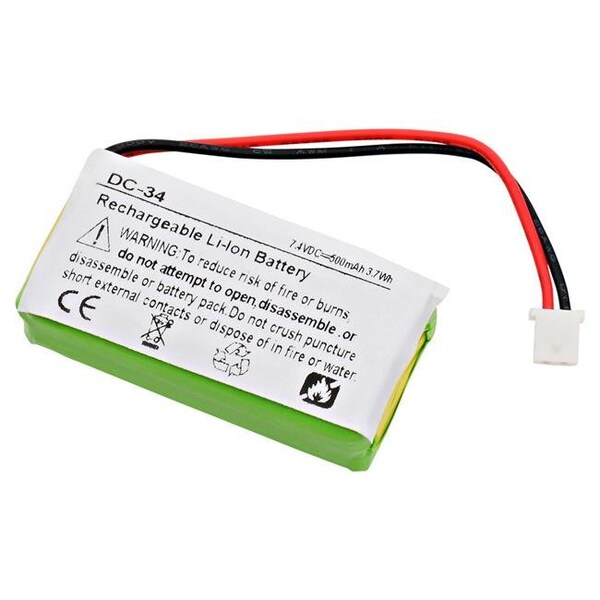 Dantona Dantona DC-34 7.4V & 500 mAh Dog Collar Battery for AE Energy - AE552438P6H; AE562438P6H - DC-34