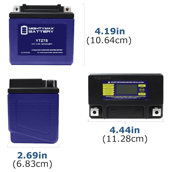 Mighty Max Battery YTZ7S Lithium Replacement Battery for Protek YTZ7S - MAX3955082