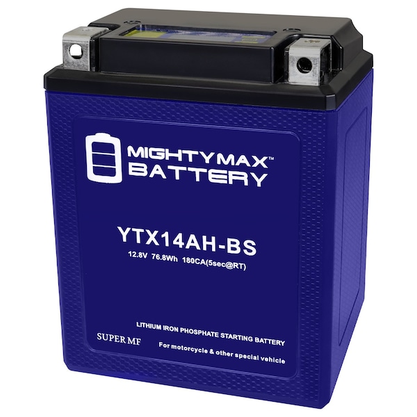 Mighty Max Battery YTX14AH-BS Lithium Replacement Battery compatible with Yamaha 4XE-H2110-00 - MAX4005349