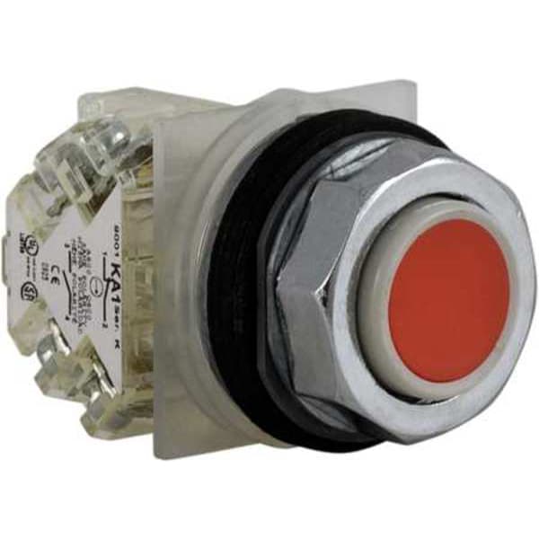 Botón pulsador no iluminado Schneider Electric, 30 mm, 1NA/1NC, rojo - 9001KR3RH13