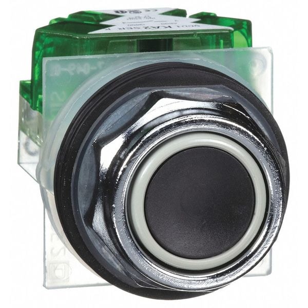 Botón de empuje sin iluminación Schneider Electric, 30 mm, 1NA, Negro - 9001KR1BH5.