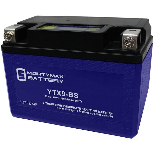 Mighty Max Battery YTX9-BS Lithium Battery Replacement for Suzuki Freewind 650 1997-2001 - MAX3882726