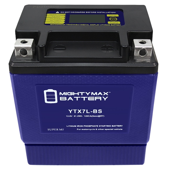 Mighty Max Battery YTX7L-BS Lithium Battery Replacement for Suzuki Sixteen 125 2007-2010 - MAX3881663