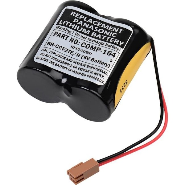 Dantona Dantona COMP-164 6V & 5000 mAh Replacement PLC Battery for GE Fanuc A98L-0001-0902 - COMP-164