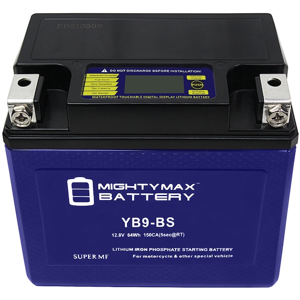 Mighty Max Battery YB9-BS Lithium Replacement Battery for Honda 200 CB200, T 1974-1976 - MAX3943694