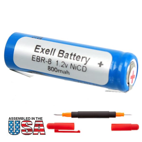 Exell Battery Razor Battery For Braun 2500, 2501, 2505, 2514, 2515, 2520, 2525 - EBR-8