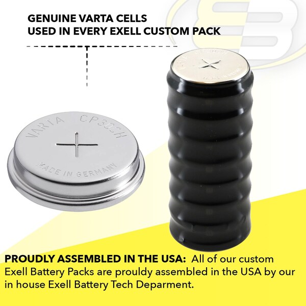 Exell Battery 9.6V 300mAh NiMH Battery for MBU, GPS-Tracker, Meters, Server Battery - 8/CP300H