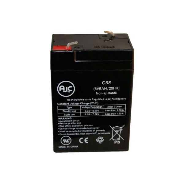 Battery Clerk AJC Light SGL-D 6V 5Ah Emergency Light Battery - LIGHT-SGL-D