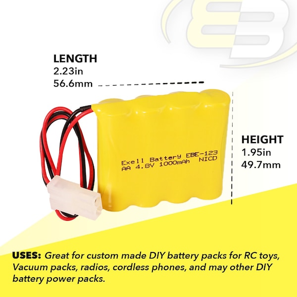 Exell Battery Emergency Lighting Battery Fits Lithonia 277ELNF ELB-4865N ELB4865N - EBE-123