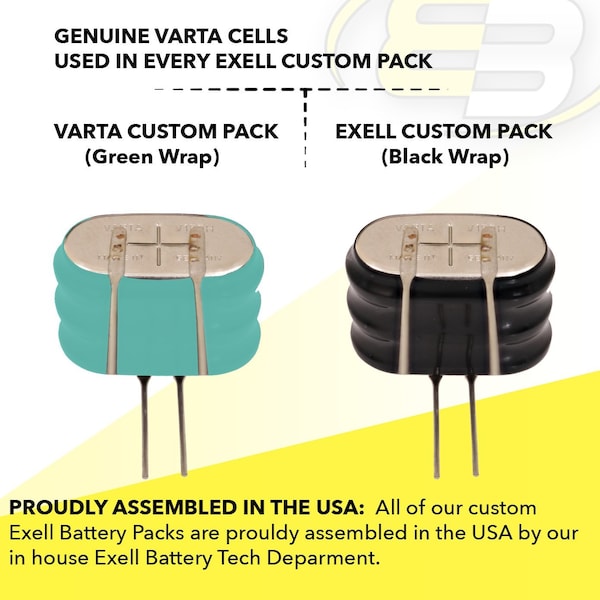 Exell Battery NiMH Battery 3.6V 4-Pins for Memory Back Up - 3/V150H-4PIN