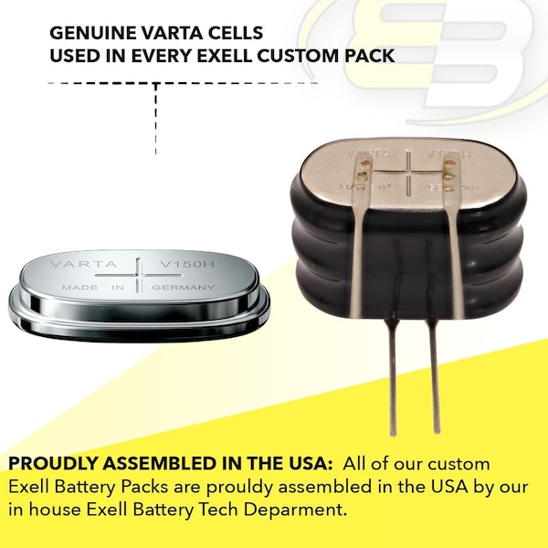Exell Battery NiMH Battery 3.6V 4-Pins for Memory Back Up - 3/V150H-4PIN