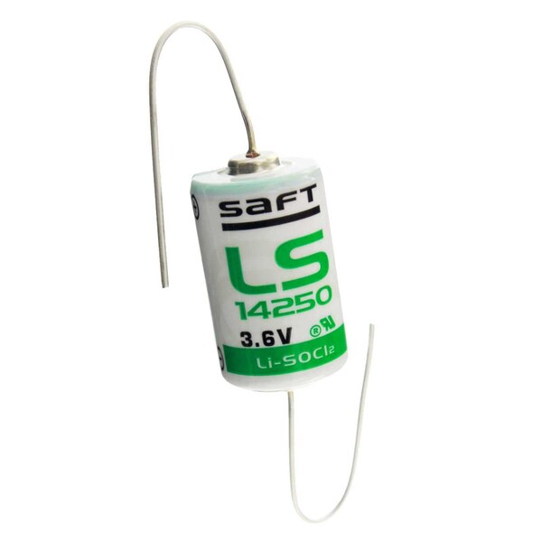 Saft LS14250_AX 1/2AA Battery Axial 3.6V 1200mAh Lithium replaces Apple and more - LS14250_AX