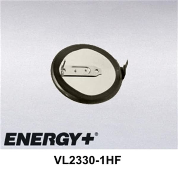 Fedco Batteries FedCo Batteries Compatible with  Panasonic VL2330-1HF Rechargeable Lithium Coin Cell - 50mAh - VL2330-1HF