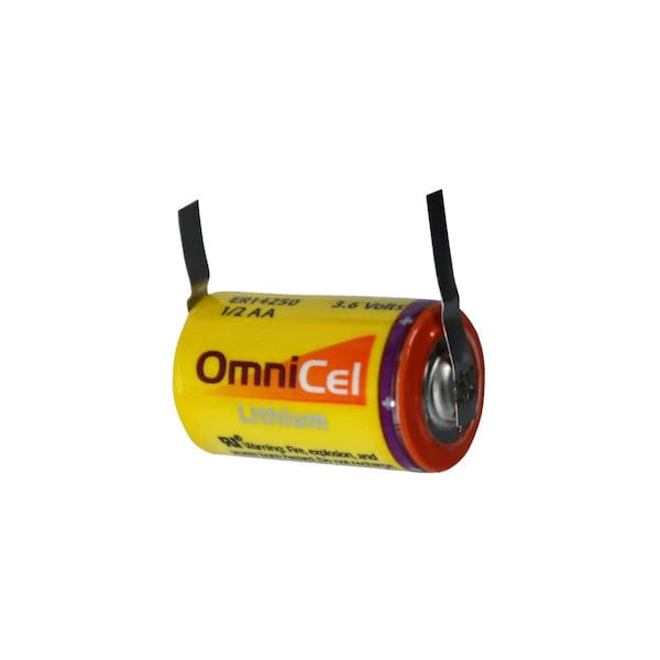 Omnicel ER14250 3.6V 1/2AA Lithium High Energy Battery Tabs Utility Telematics - ER14250/T