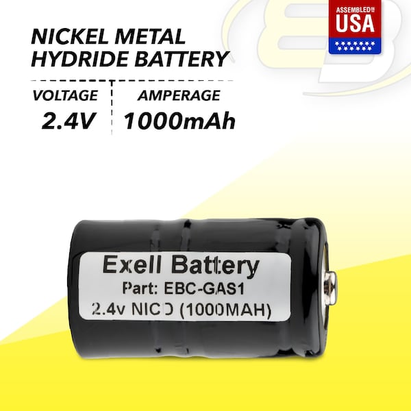 Exell Battery Gas Meter Battery for TIF 8800 Combustible Gas Detectors - EBC-GAS1