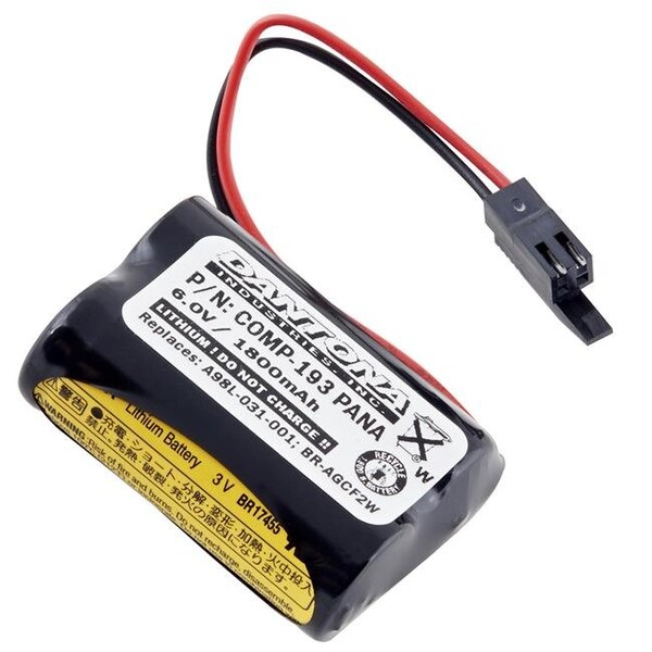 Dantona Dantona COMP-193 PANA 1800 mAh Replacement PLC Battery for GE Fanuc A98L-031-001 - COMP-193 PANA