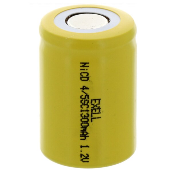 Exell Battery 4/5 SubC 1.2V 1200mAh Flat Top Rechargeable Battery for LED Lights Hobby Alarms - EBC-325-0
