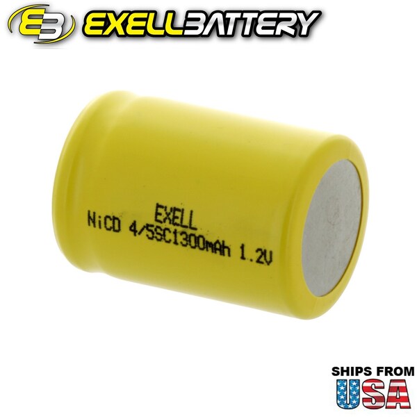 Exell Battery 4/5 SubC 1.2V 1200mAh Flat Top Rechargeable Battery for LED Lights Hobby Alarms - EBC-325-0