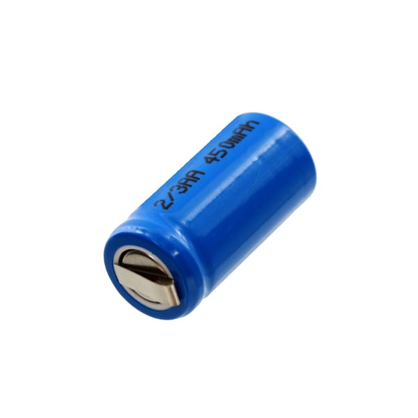 Exell Battery Rechargeable Battery 2/3AA NiCd 1.2V 450mAh with Tabs for Solar Light - EBC-2/3AA-WT
