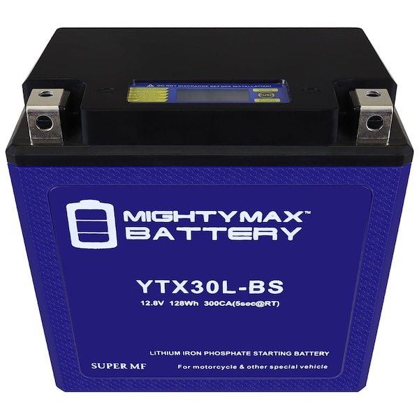 Mighty Max Battery YTX30L-BS Lithium Replacement Battery compatible with AGM UIX30L - MAX4006256