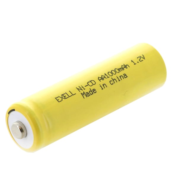 Exell Battery AA 1.2V 1000mAh Button Top Rechargeable Battery for LED Lights, Hobby, Alarms - EBC-308