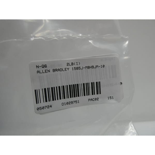 Cable de parche de medios Ethernet Allen Bradley 10M 600V-AC CORDSET CABLE - 1585J-M8HBJM-10