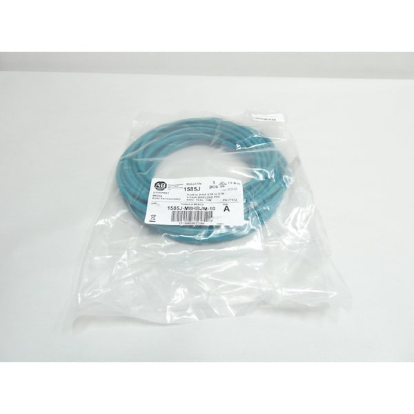 Cable de parche de medios Ethernet Allen Bradley 10M 600V-AC CORDSET CABLE - 1585J-M8HBJM-10