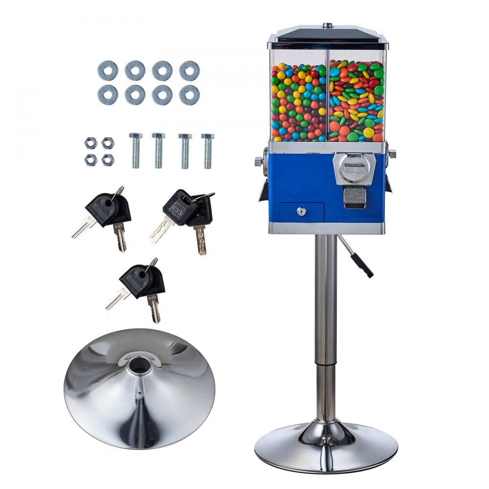 VEVOR Gumball Machine with Stand Vending Coin Bank Vintage Candy Dispenser Bule - LSTGFMJ4LS00XQM6KV0