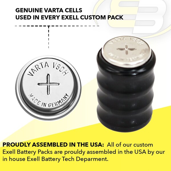 Exell Battery 4.8V 80mAh Battery 55608304015 for electricity meter, RTC, MBU - 4/V80H