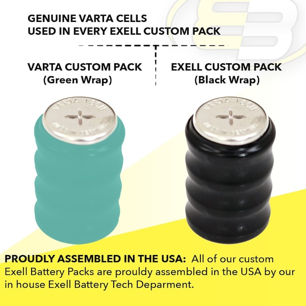 Exell Battery 4.8V 80mAh Battery 55608304015 for electricity meter, RTC, MBU - 4/V80H