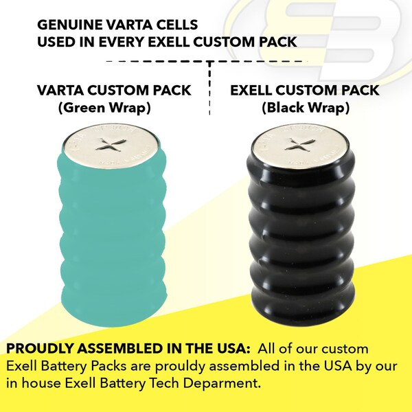 Exell Battery 7.2V 300mAh NiMH Battery for RTC, MBU, Batery Timer, Senors, Metering - 6/CP300H