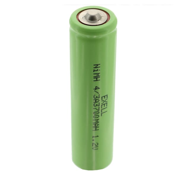 Exell Battery 1.2V 4/3A 4200mAh NIMH Rechargeable Button Top Battery for Custom Packs, Radios - EBC-525